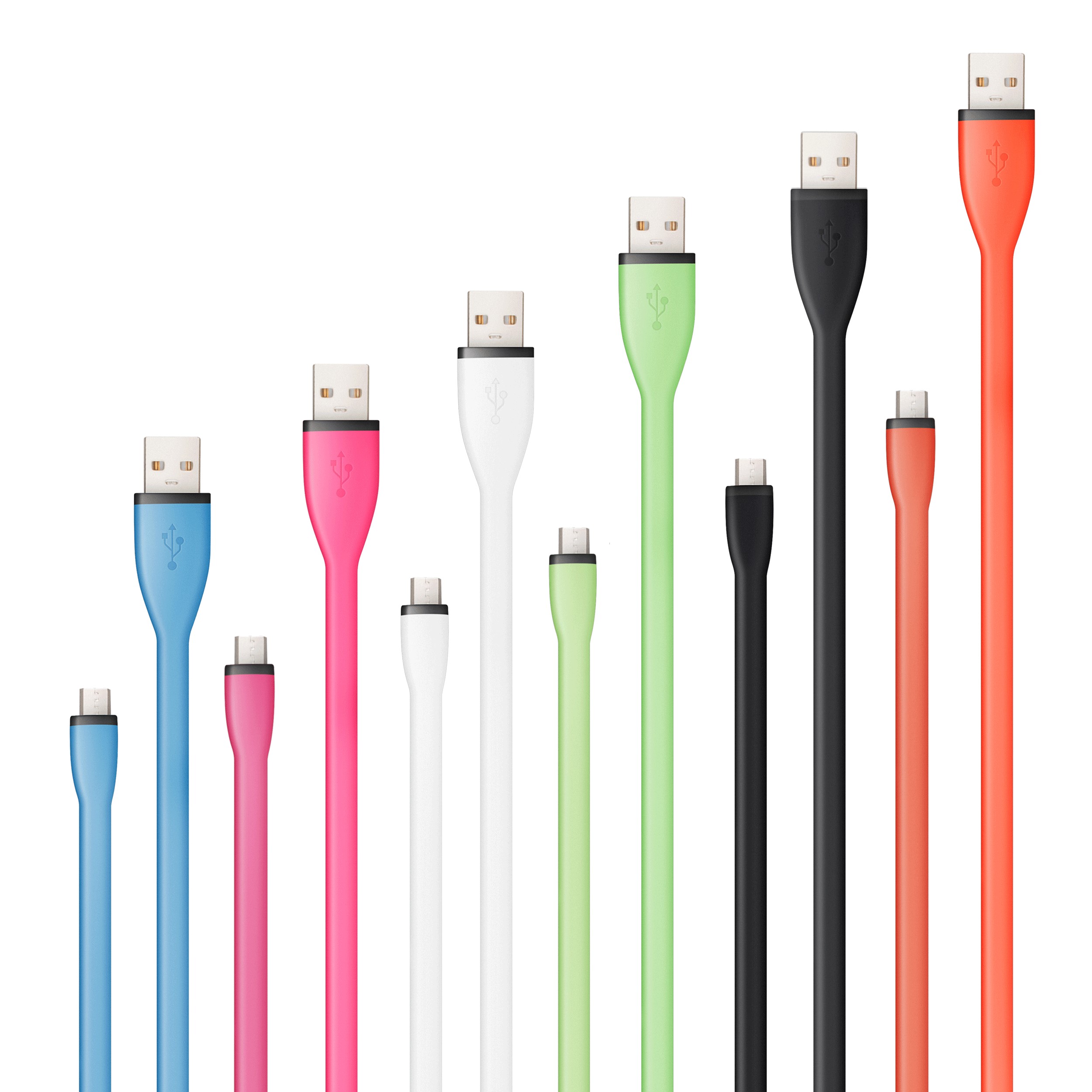 Cable ultra flexible USB a micro USB, de 25 cm