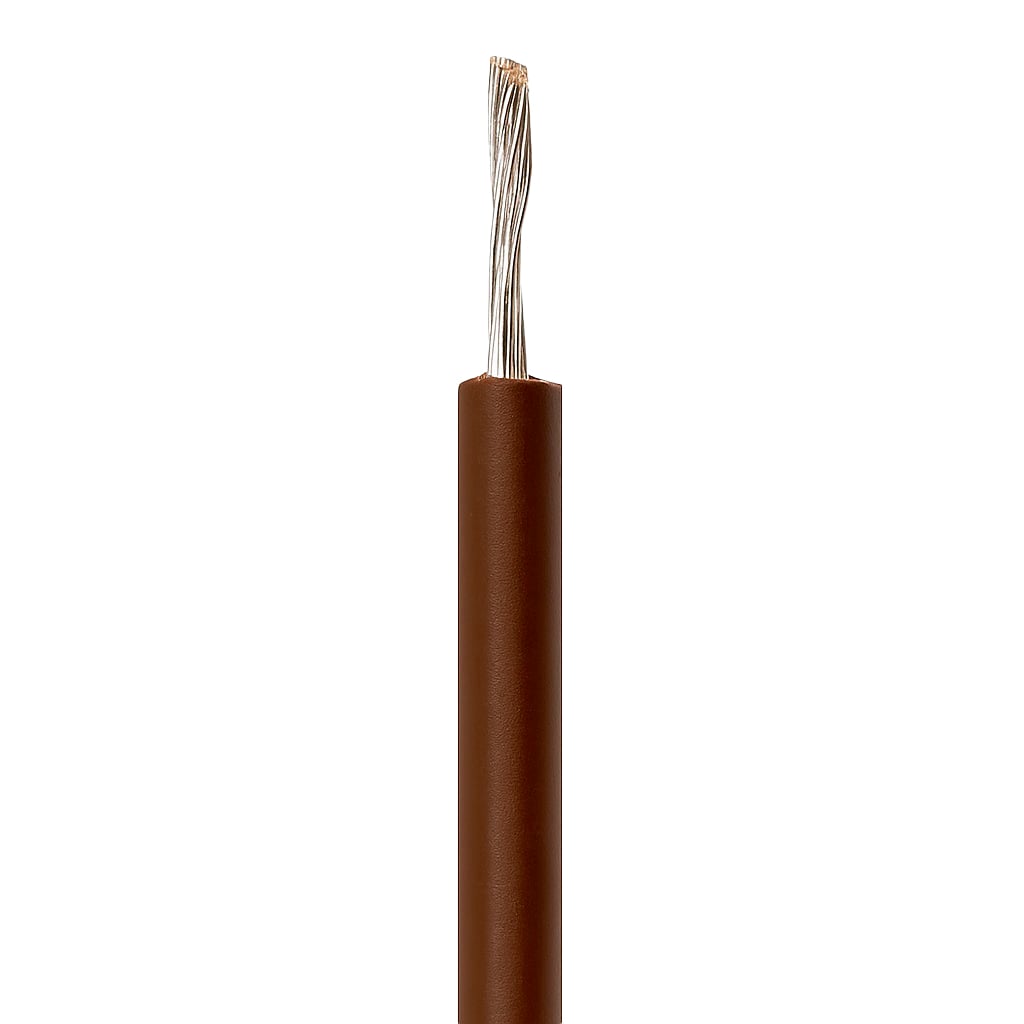 Cable estañado para conexiones, 22 AWG, color café