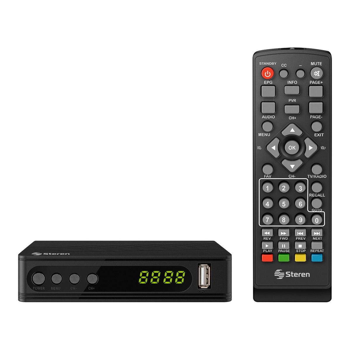 Decodificador de televisión Digital con salida AV, sintonizador Mini H.265  HEVC 1080P Dolby AC3 HD