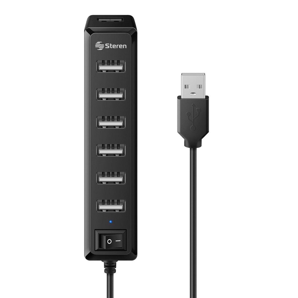 Cargador USB multipuerto, estación de carga USB de 6 puertos para múltiples  dispositivos, teléfono, tableta, regleta de alimentación con interruptor