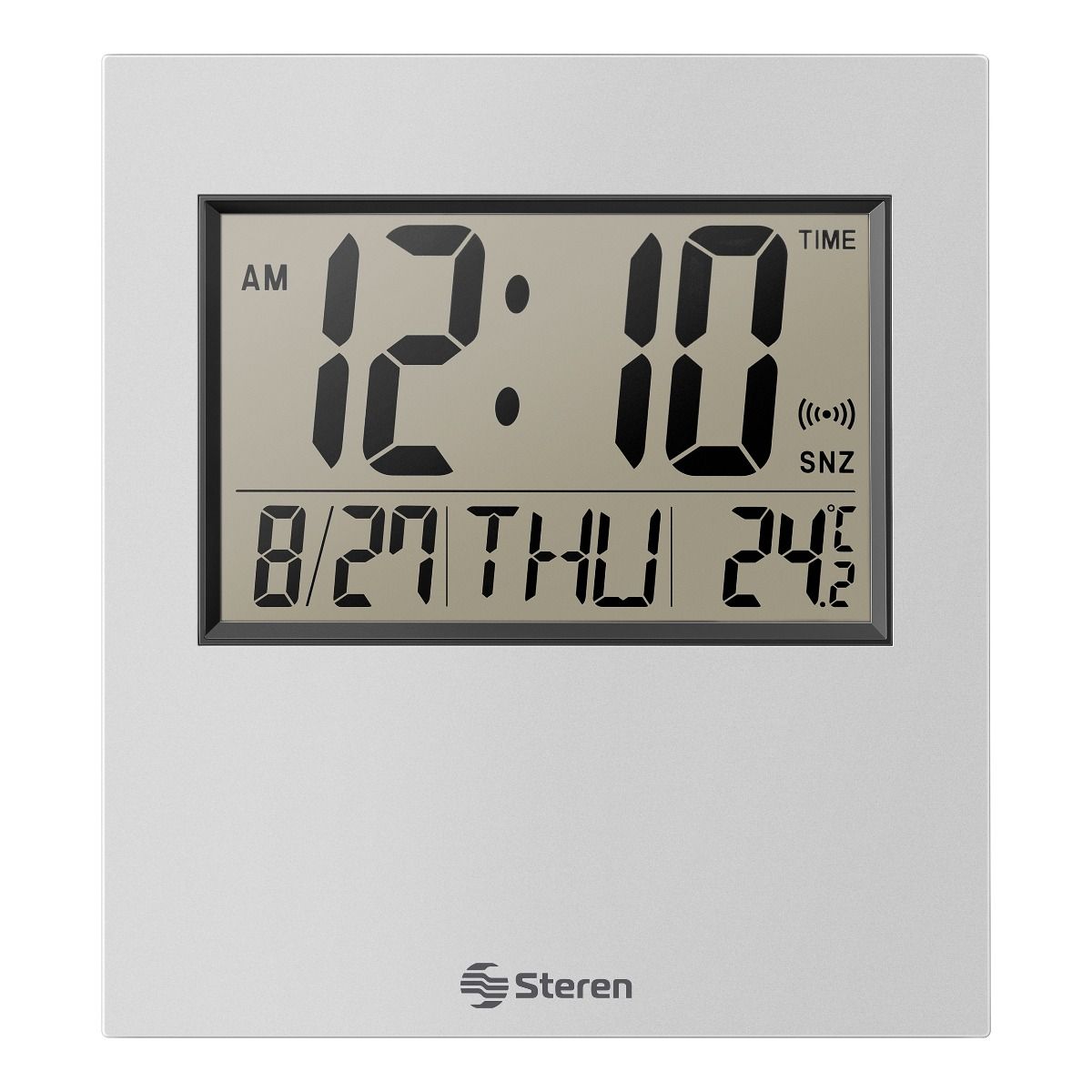 Reloj Pared Digital Led Alarma Calendario 36cm Temp Fecha