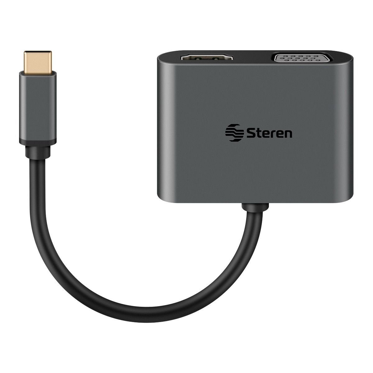 Adaptador USB C a HDMI / VGA / USB 3.0 / USB C Steren T