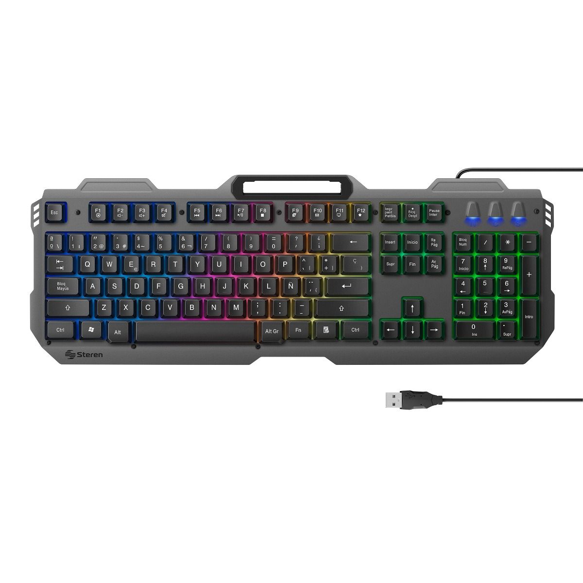 Teclado USB semi mecánico Gamer Steren Tienda en Línea