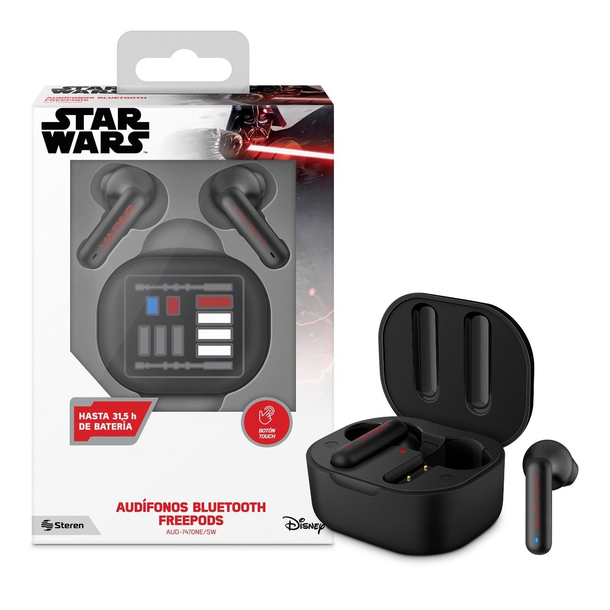  Auriculares inalámbricos Bluetooth de 60 horas de reproducción  con pantalla LED de alimentación, estuche de carga, auriculares  intrauditivos con micrófono para teléfono celular Android, videojuegos, :  Electrónica