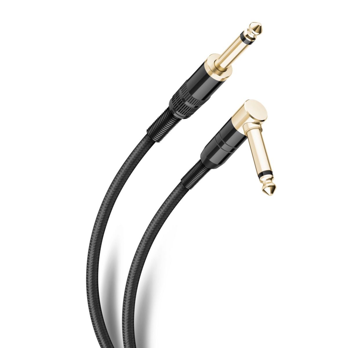 Cable plug a plug 6 3 mm de 3 m tipo cordon con conector a 90 y strain relief