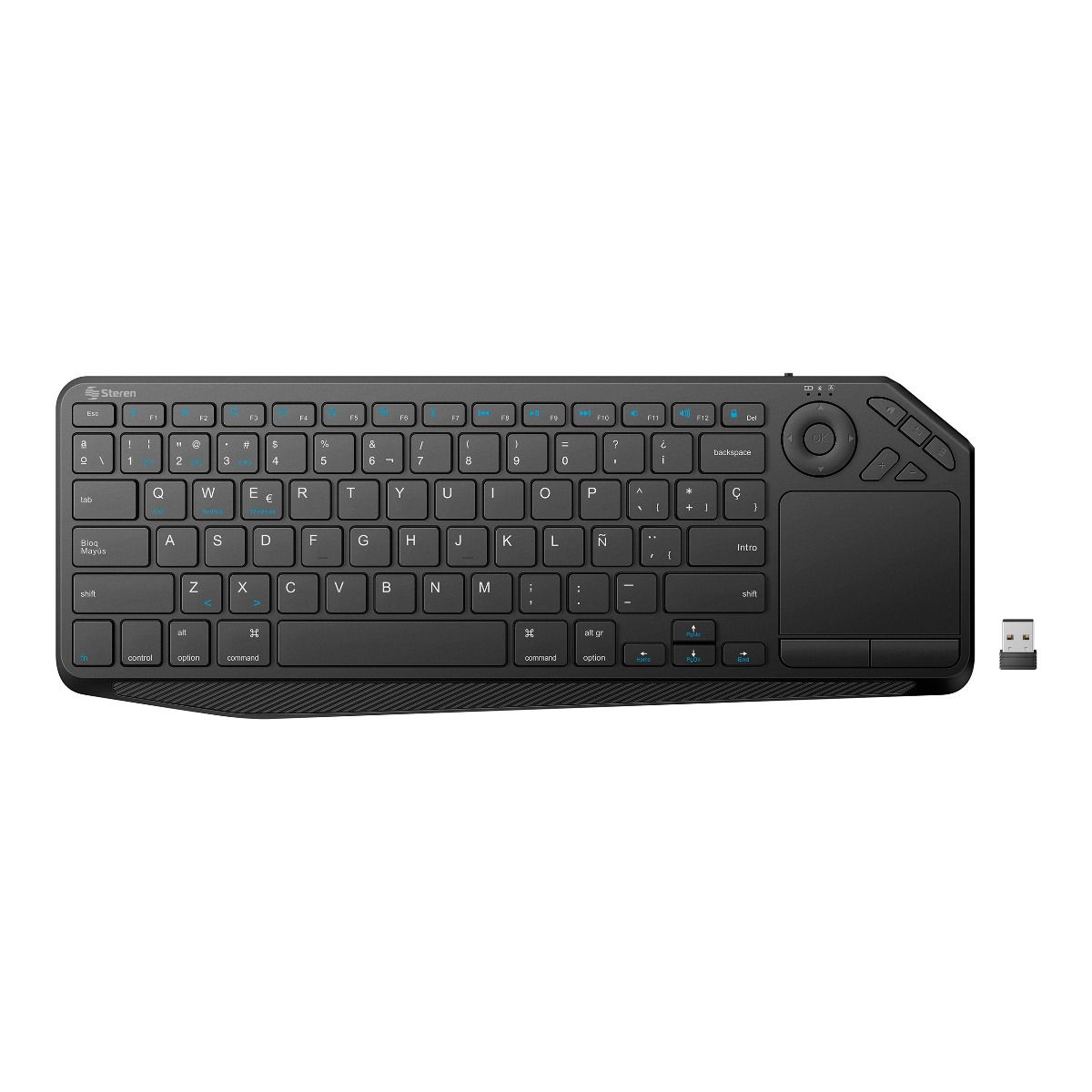Teclado Bluetooth*/ RF con touchpad, multidispositivo c