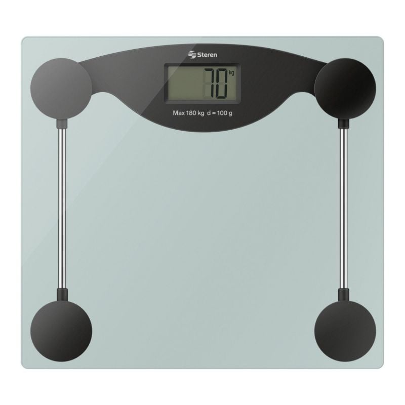 Báscula digital cuadrada de cristal