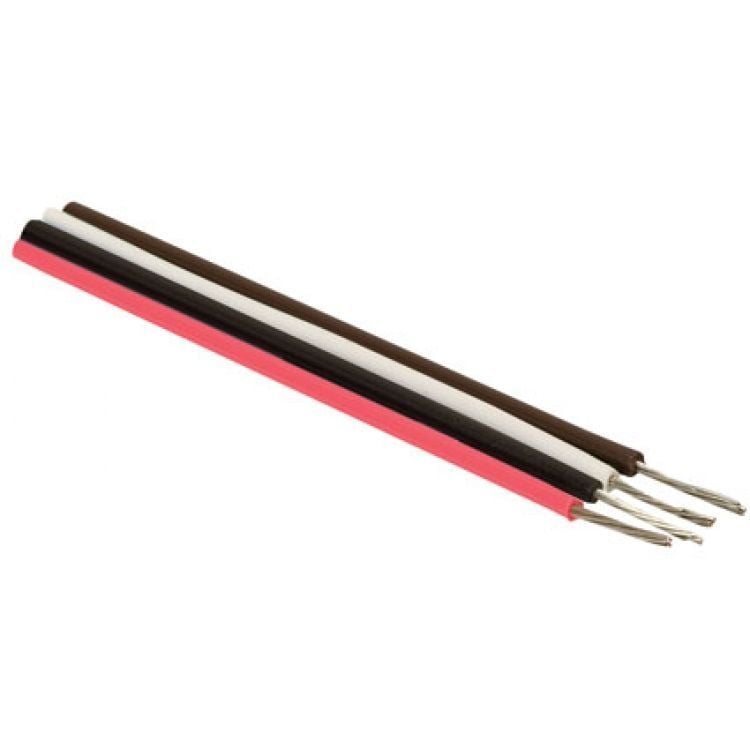 Cable estañado para conexiones, en color rojo, calibre