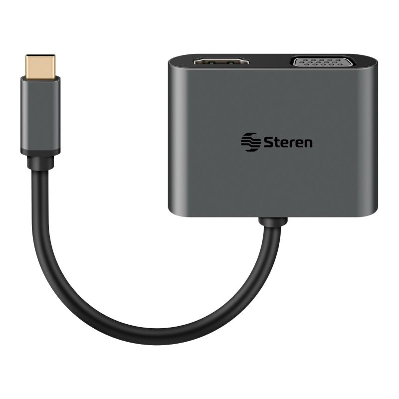 Adaptador Usb-c A Hdmi 4k + Vga + Usb-c + Usb Mac Pc Celular