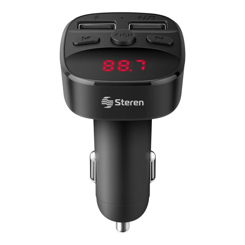 Transmisor FM Bluetooth* con cargador USB y reproductor