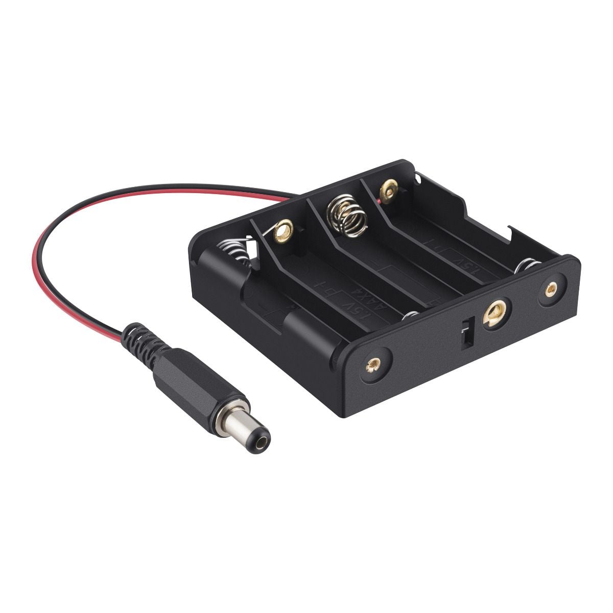 pilas con plug invertido 2.1mm, para 4 pilas AA