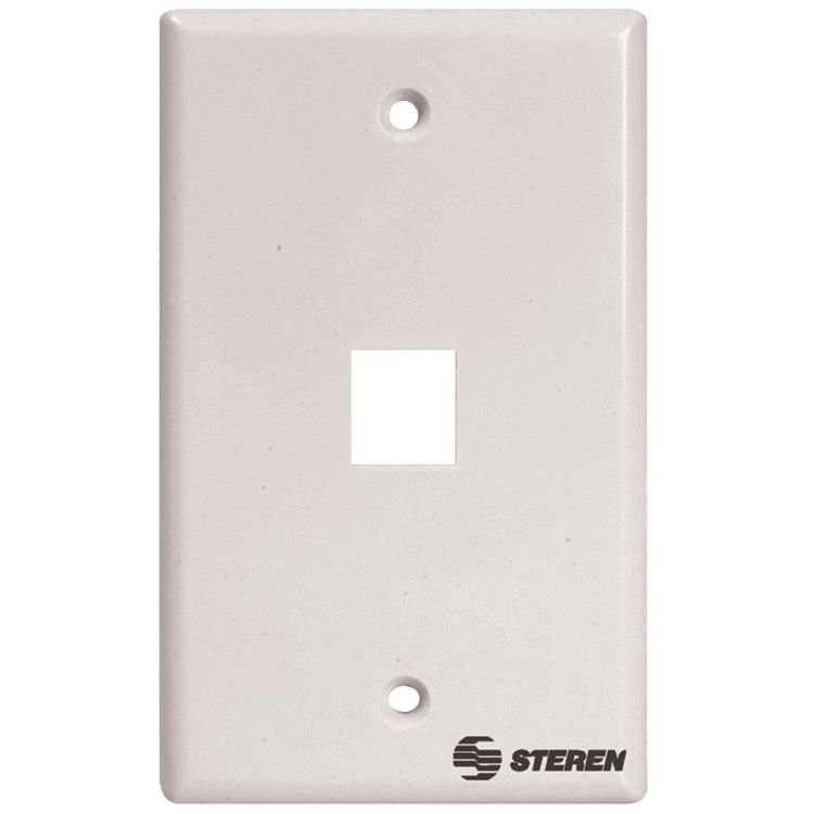 Placa Para Registro De 1 Cavidad Para Jack Rj45 Cat 5e