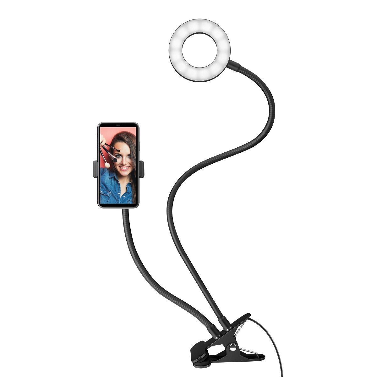combinar terrorista Determinar con precisión Lámpara para selfie con soporte para celular Steren Tie