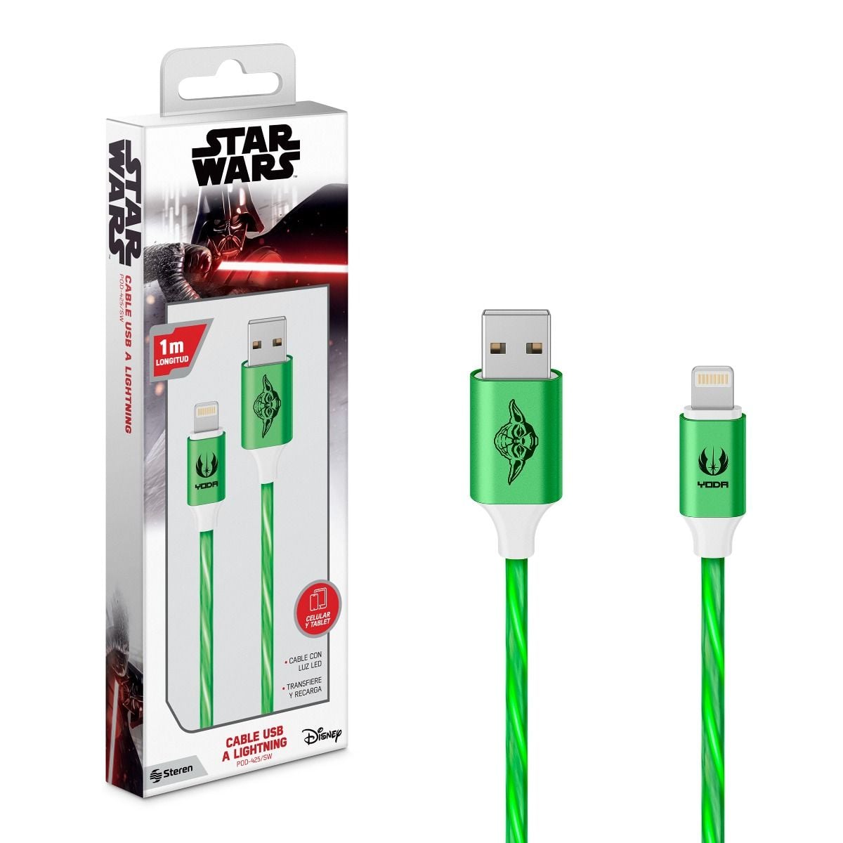 USB a Lightning con luz LED Star Wars™ de 1 m
