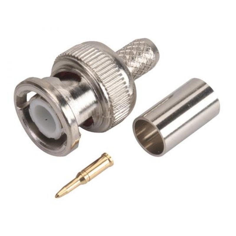 Ondular derrota Persona Conector macho tipo BNC de apretar, para cable RG59 Ste