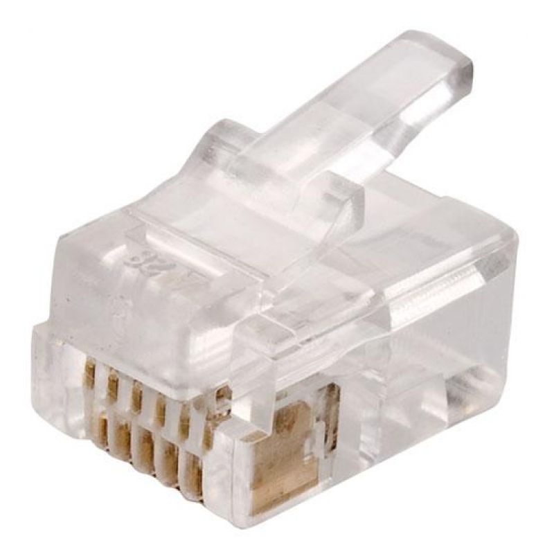 Conector Rj12 Plug telefónico modular RJ12 de 6 contactos para cable