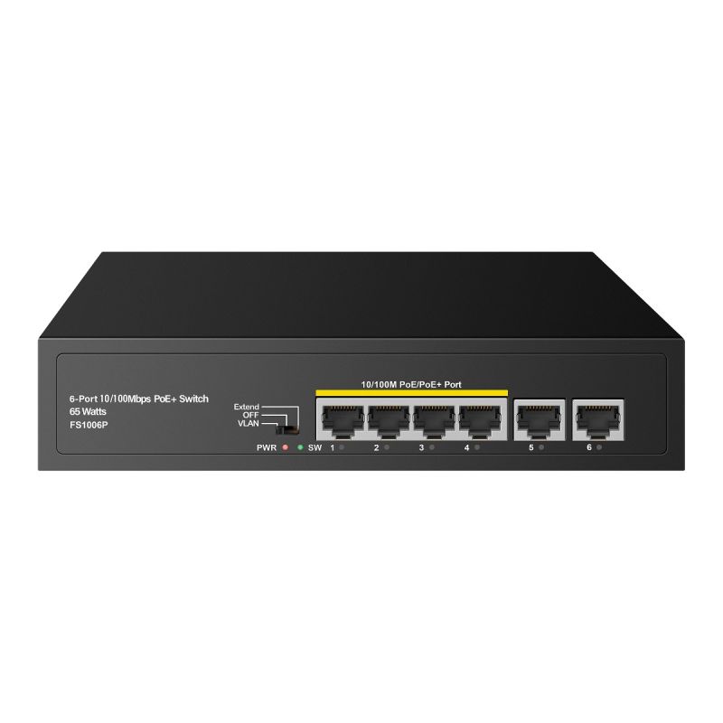 Switch Fast de 4 puertos PoE + 2 UPLINK Steren