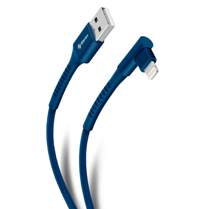 Cable USB a Lightning con conector a 90° de 1 m Steren