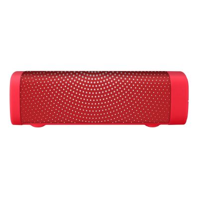 Bocina Bluetooth* mini SoundBar con acabado textil rojo