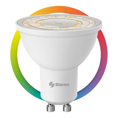 Foco LED dicroico Wi-Fi RGB+W multicolor de 5 W