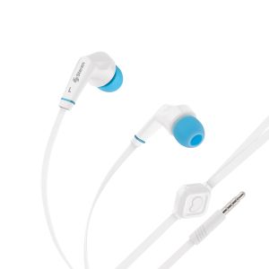 Audífonos manos libres con cable plano azul