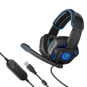 Audífonos USB para Gamers color azul