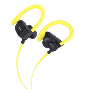 Audífonos Bluetooth* Sport Free con cable plano color amarillo