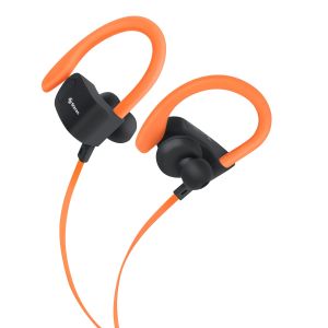 Audífonos Bluetooth* Sport Free con cable plano color naranja