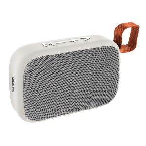 Mini bocina Bluetooth* con reproductor USB/microSD color blanco y gris