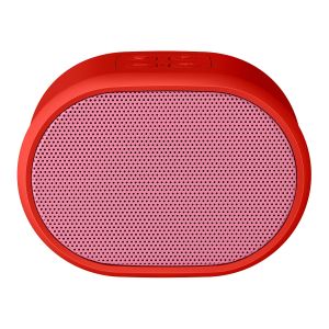 Mini bocina Bluetooth* con reproductor USB/microSD y radio FM color rojo