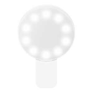 Mini lámpara LED para selfie Blanco