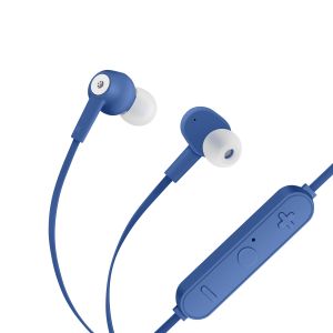 Audífonos Bluetooth con auriculares ergonómicos color azul