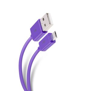 Cable USB a micro USB, de 1,8 m -MORADO