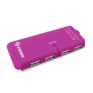 HUB USB 2.0 de 4 puertos rosa