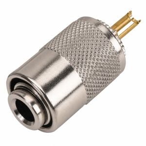 Conector macho UHF de soldar, para cable RG8, 58 ó 59