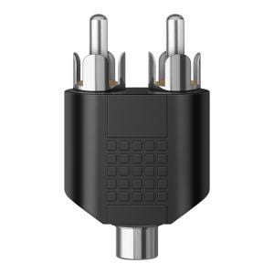 Adaptador de 2 plugs RCA a jack 3,5 mm, estéreo