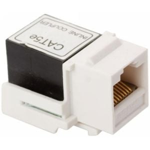Cople jack a jack RJ45 de 8 contactos CAT 5e, tipo Keystone