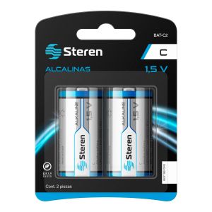 Paquete de 2 pilas alcalinas "C"