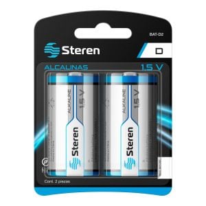 Paquete de 2 pilas alcalinas "D"