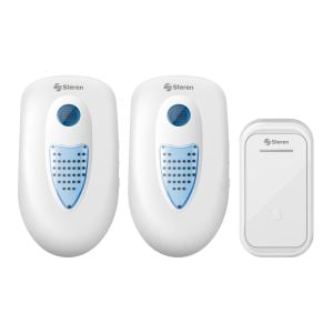 Timbre inalámbrico de 38 tonos, hasta 80 m de alcance, de 2 campanas