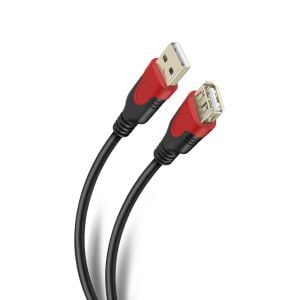 Extensión Elite USB de 1,8 m reforzada, con conectores dorados