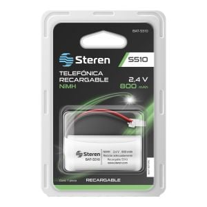 Pila telefónica recargable NiMH de 2.4 Vcc, 800 mAh