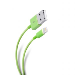 Cable ultra delgado USB a lightning, de 1 m color verde