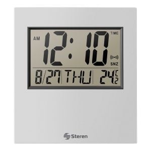 Reloj digital con alarma, calendario y termómetro