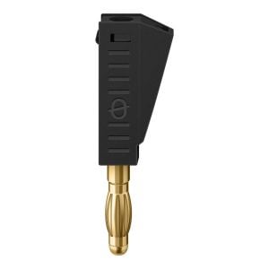 Plug banana apilable, negro