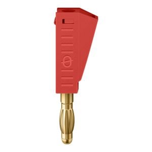 Plug banana apilable, rojo
