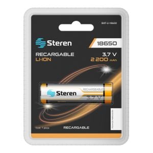 Batería recargable Li-ion 2200 mAh tipo 18650