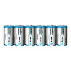 Paquete de 6 pilas alcalinas "D"