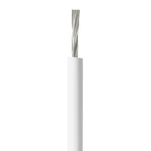 Cable estañado para conexiones, 22 AWG, color blanco
