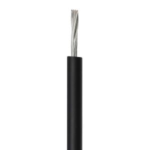 Cable estañado para conexiones, en color negro, calibre 22 AWG